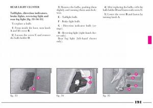 Lancia-Lybra-owners-manual page 192 min