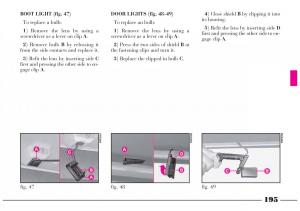 Lancia-Lybra-owners-manual page 196 min