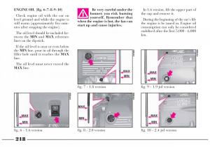 Lancia-Lybra-owners-manual page 219 min