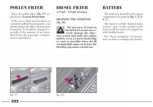 Lancia-Lybra-owners-manual page 223 min