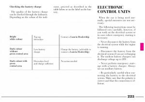 Lancia-Lybra-owners-manual page 226 min