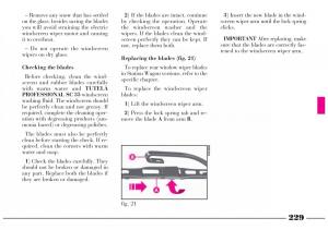 Lancia-Lybra-owners-manual page 230 min