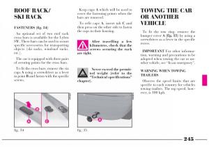 Lancia-Lybra-owners-manual page 246 min