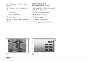 Lancia-Lybra-owners-manual page 253 min