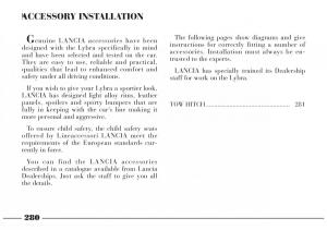 Lancia-Lybra-owners-manual page 281 min