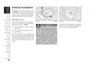 Lancia-Ypsilon-owners-manual page 73 min