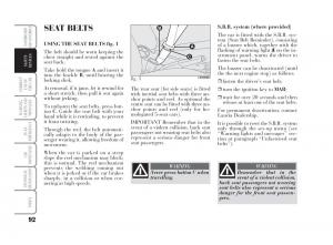 Lancia-Ypsilon-owners-manual page 93 min