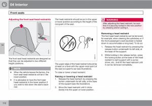 Volvo-C30-owners-manual page 112 min