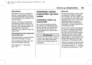 Opel-Karl-Bilens-instruktionsbog page 190 min