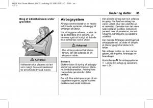 Opel-Karl-Bilens-instruktionsbog page 36 min