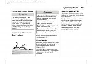 Opel-Karl-owners-manual page 142 min