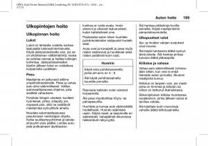 Opel-Karl-owners-manual page 190 min