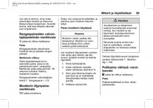 Opel-Karl-owners-manual page 70 min