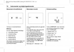 Opel-Karl-bruksanvisningen page 75 min