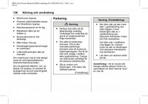 Opel-Karl-instruktionsbok page 137 min