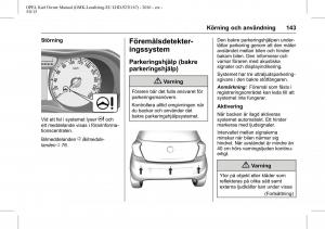 Opel-Karl-instruktionsbok page 144 min