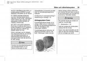 Opel-Karl-instruktionsbok page 40 min