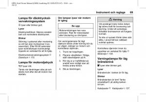 Opel-Karl-instruktionsbok page 70 min