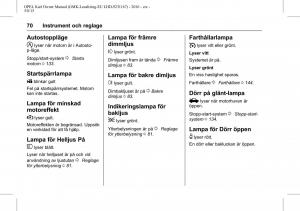 Opel-Karl-instruktionsbok page 71 min