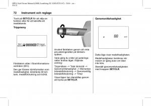 Opel-Karl-instruktionsbok page 73 min