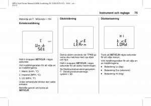 Opel-Karl-instruktionsbok page 76 min