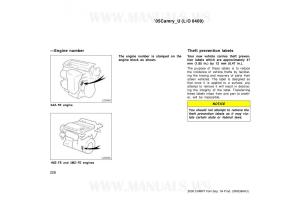 Toyota-Camry-VI-6-owners-manual page 226 min