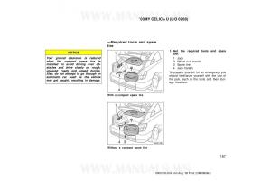 Toyota-Celica-VII-7-owners-manual page 167 min