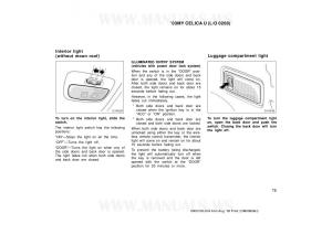 Toyota-Celica-VII-7-owners-manual page 75 min