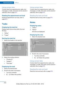 BMW-X1-E84-owners-manual page 210 min