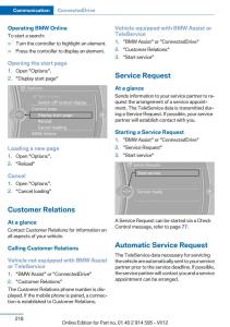 BMW-X1-E84-owners-manual page 218 min