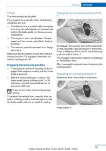 BMW-X1-E84-owners-manual page 65 min