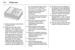 Opel-Agila-B-owners-manual page 112 min