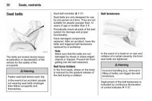 Opel-Agila-B-owners-manual page 30 min