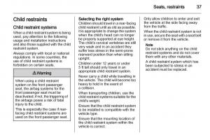 Opel-Agila-B-owners-manual page 37 min