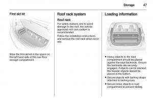 Opel-Agila-B-owners-manual page 47 min