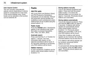 Opel-Agila-B-owners-manual page 72 min