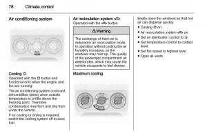 Opel-Agila-B-owners-manual page 78 min