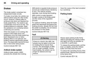 Opel-Agila-B-owners-manual page 88 min