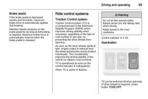 Opel-Agila-B-owners-manual page 89 min