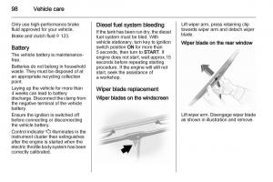 Opel-Agila-B-owners-manual page 98 min