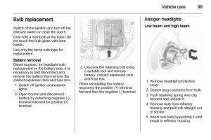 Opel-Agila-B-owners-manual page 99 min