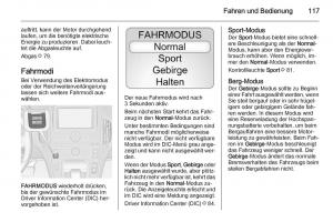 Opel-Ampera-Handbuch page 119 min