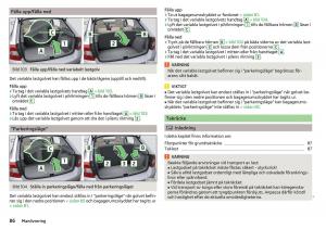 Skoda-Rapid-instruktionsbok page 88 min