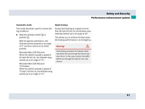 Mercedes-Benz-SLR-McLaren-R199-owners-manual page 92 min