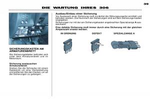 Peugeot-306-Break-PH3-Handbuch page 106 min