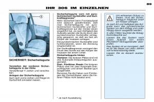 Peugeot-306-Break-PH3-Handbuch page 69 min