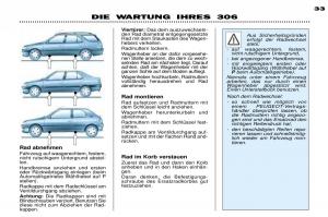 Peugeot-306-Break-PH3-Handbuch page 99 min