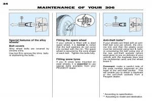 Peugeot-306-Break-PH3-owners-manual page 104 min