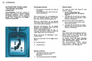 Peugeot-206-instruktionsbok page 78 min