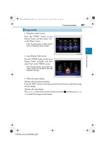 Lexus-CT200h-owners-manual page 107 min